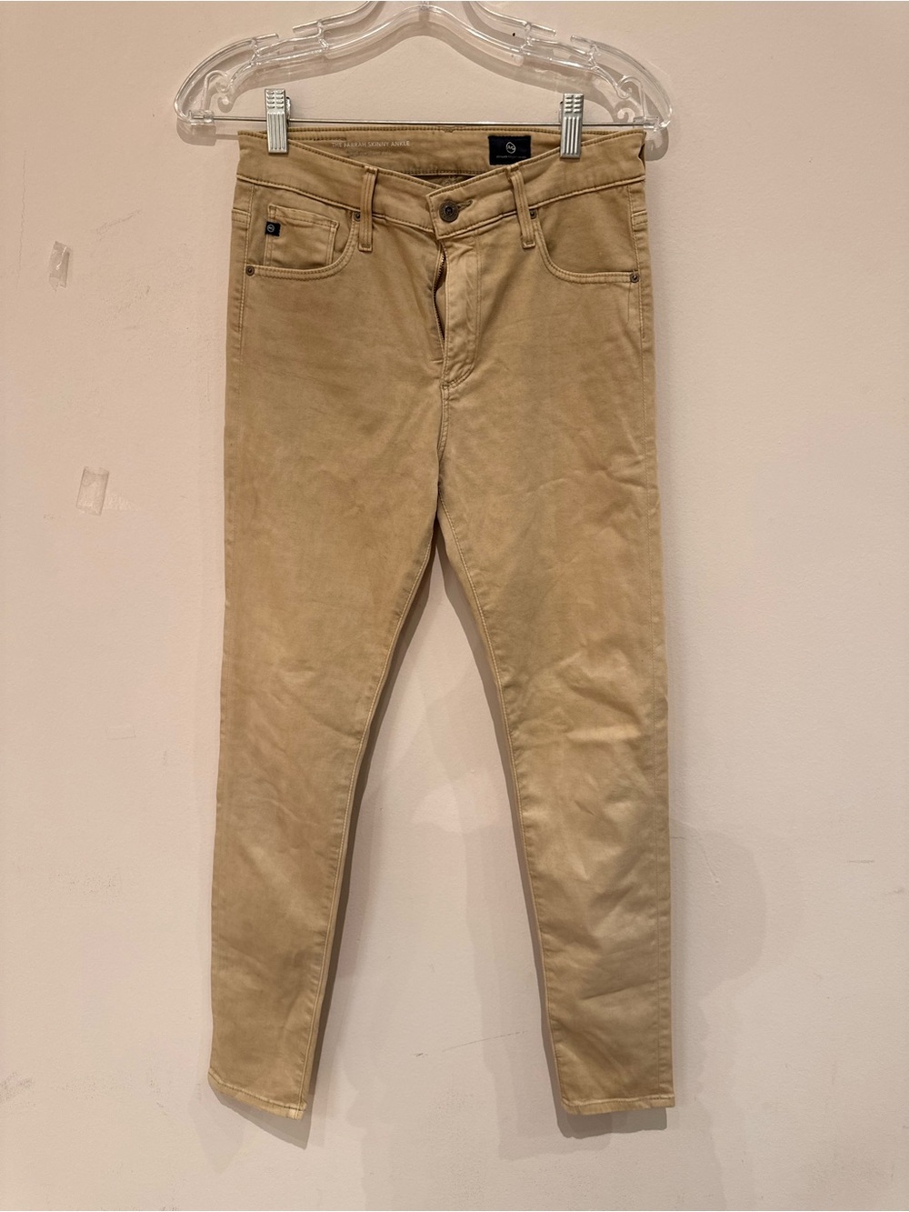 Ag Adriano Goldschmied Women's Skinny Pants in Tan